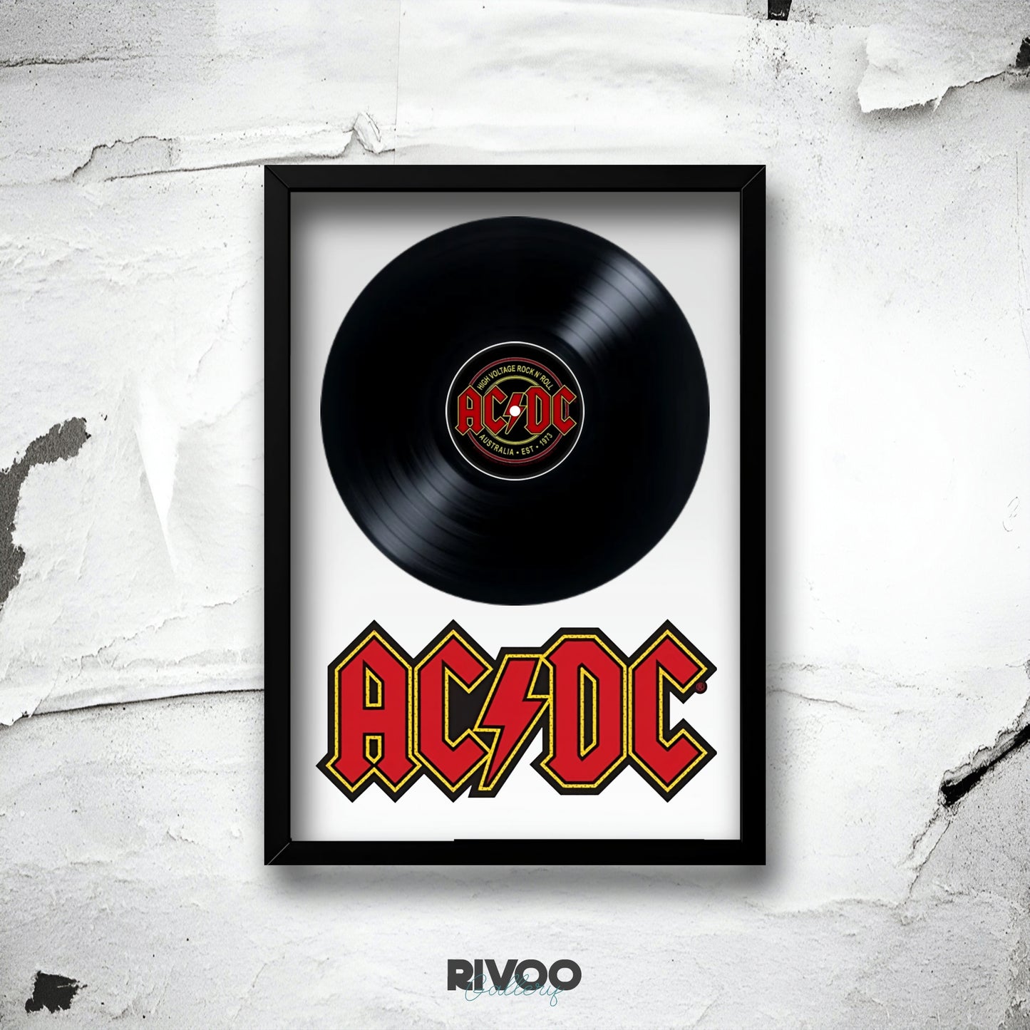 AC DC framed vinyl