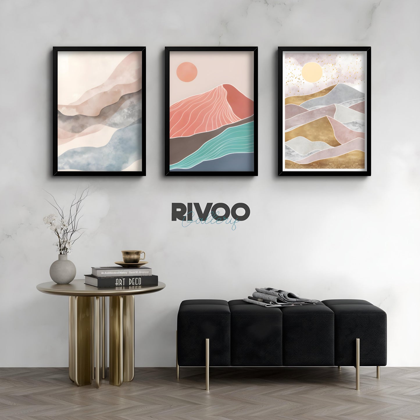 Coloured mountains collection set