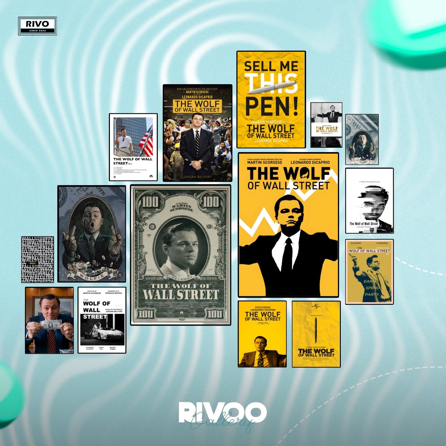 The wolf of wall street posters set