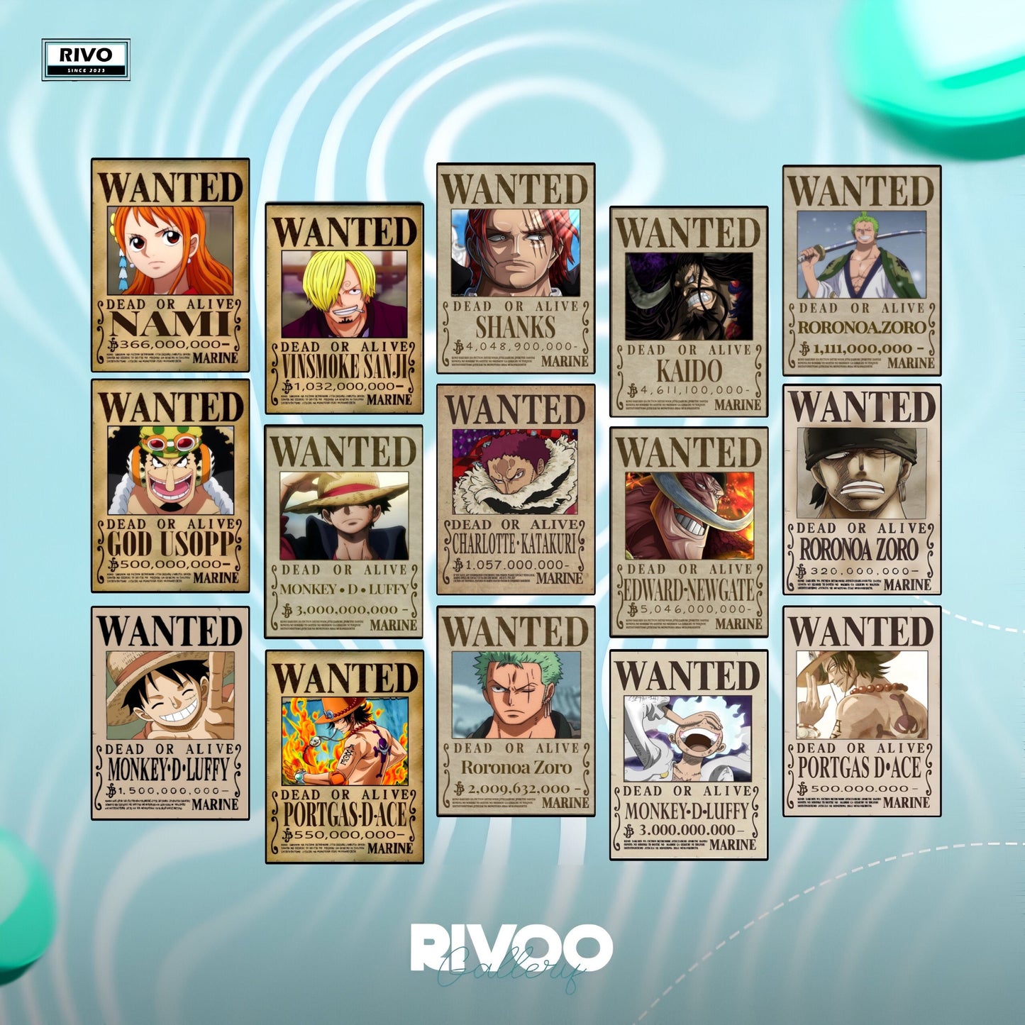 Wanted posters set