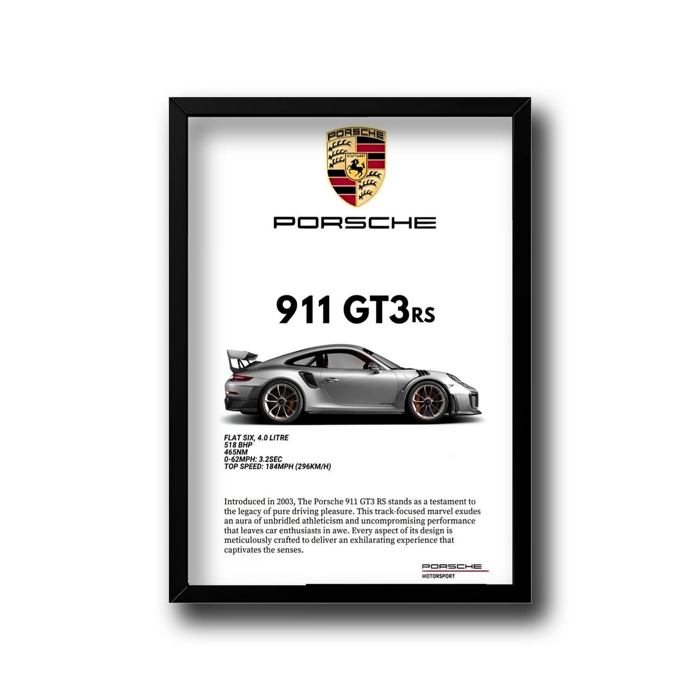 The 911 GT3 RS frame