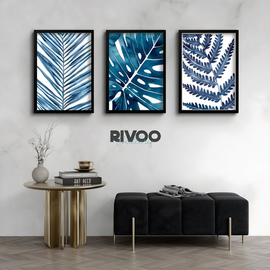 Blue leafs collection set