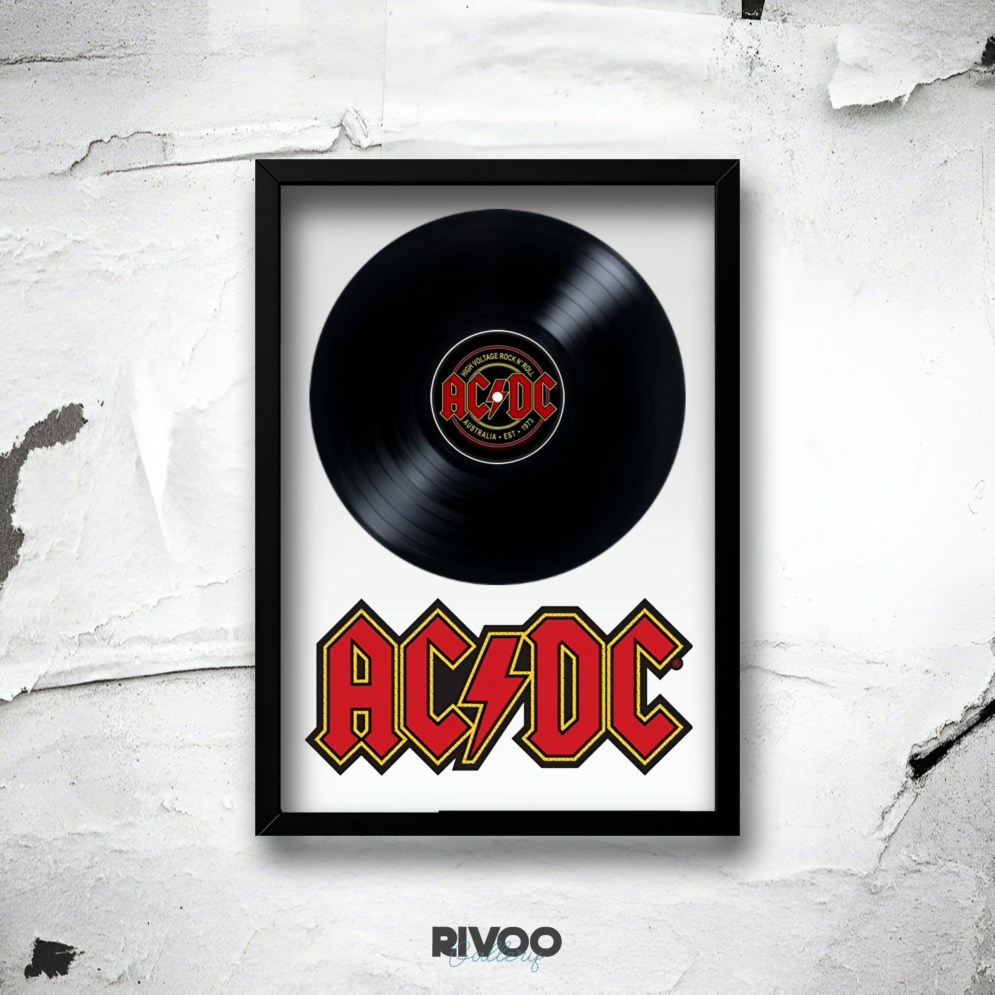 AC DC framed vinyl – Rivo Gallery