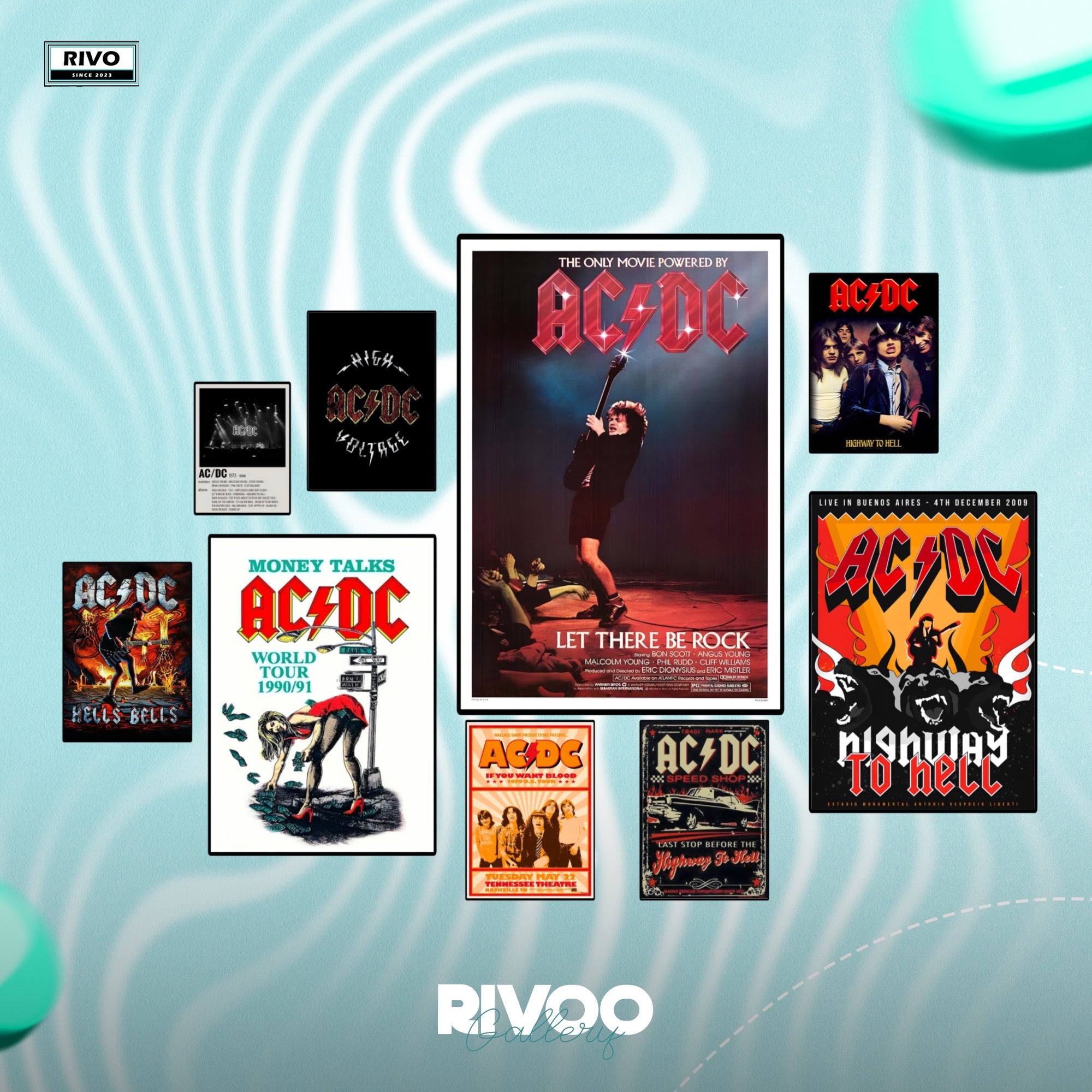Ac/dc posters set – Rivo Gallery