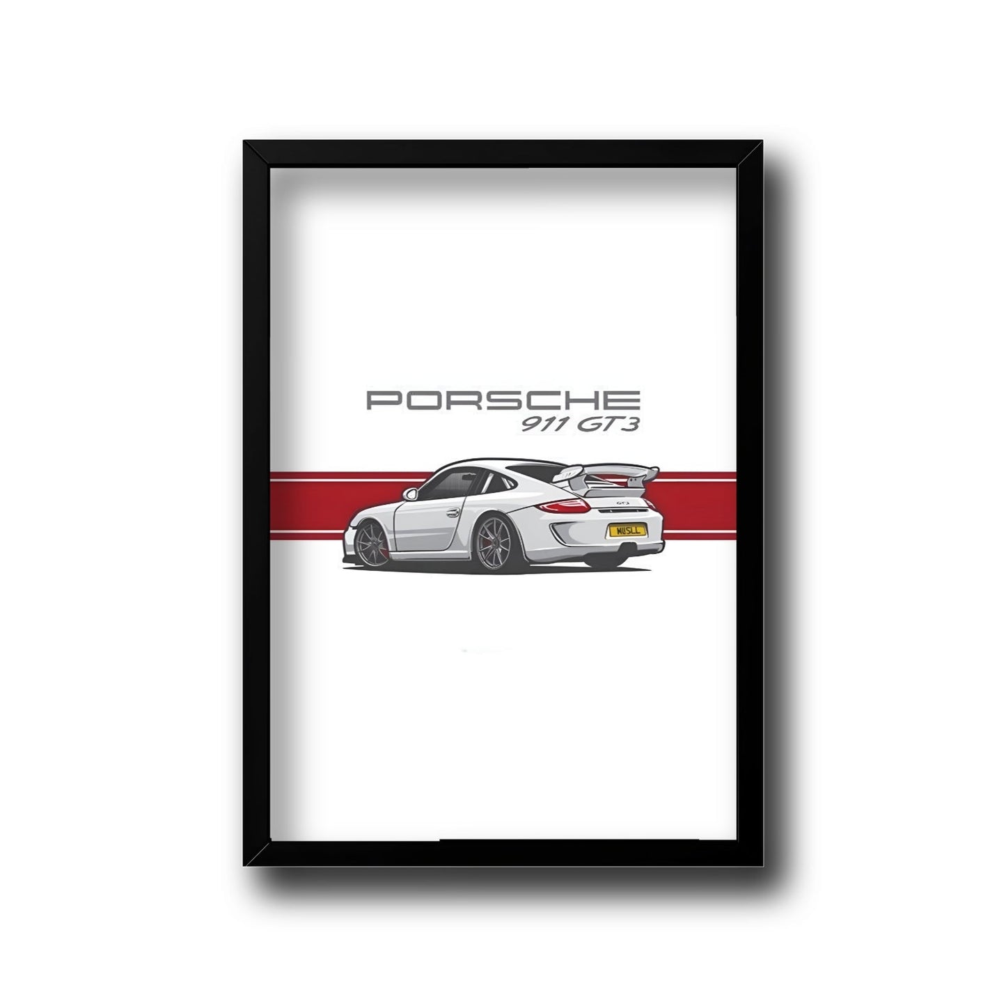 White Porsche 911 GT3 frame