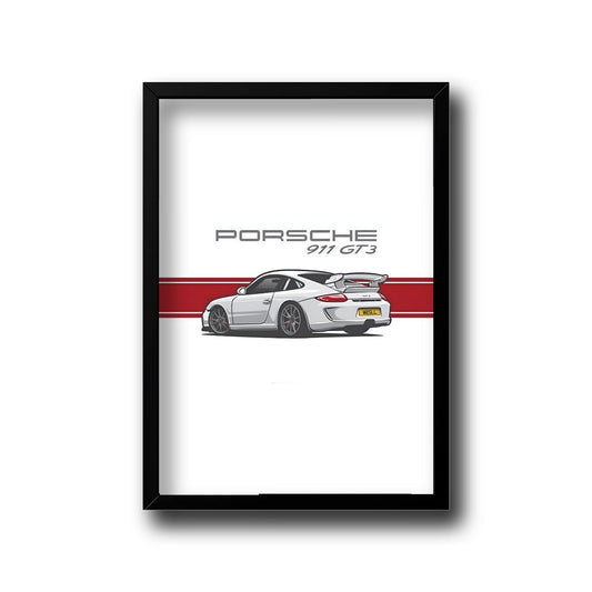 White Porsche 911 GT3 frame
