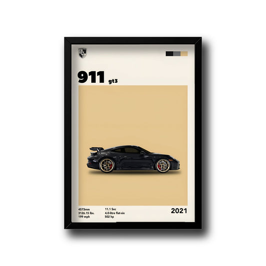 Black Porsche 911 GT3 frame