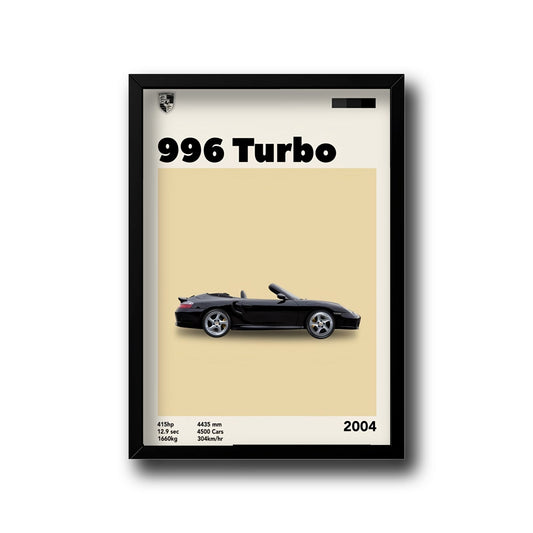 Black Porsche 996 turbo frame