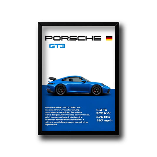 Blue Porsche GT3 frame