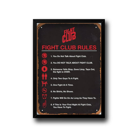 Fight club rules frame