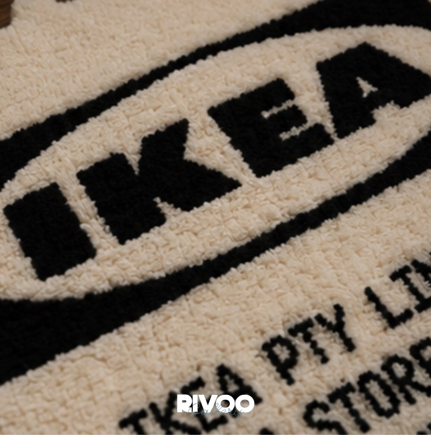Close-up of IKEA Receipt Rug texture