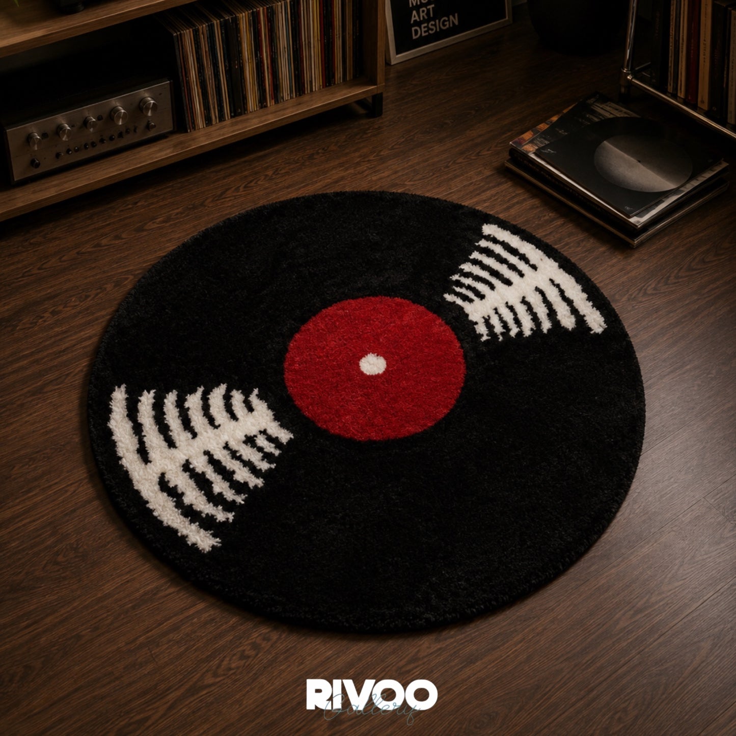 Red Vinyl Rug detail