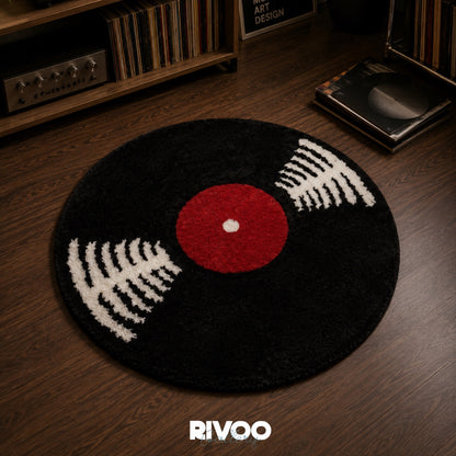 Red Vinyl Rug detail